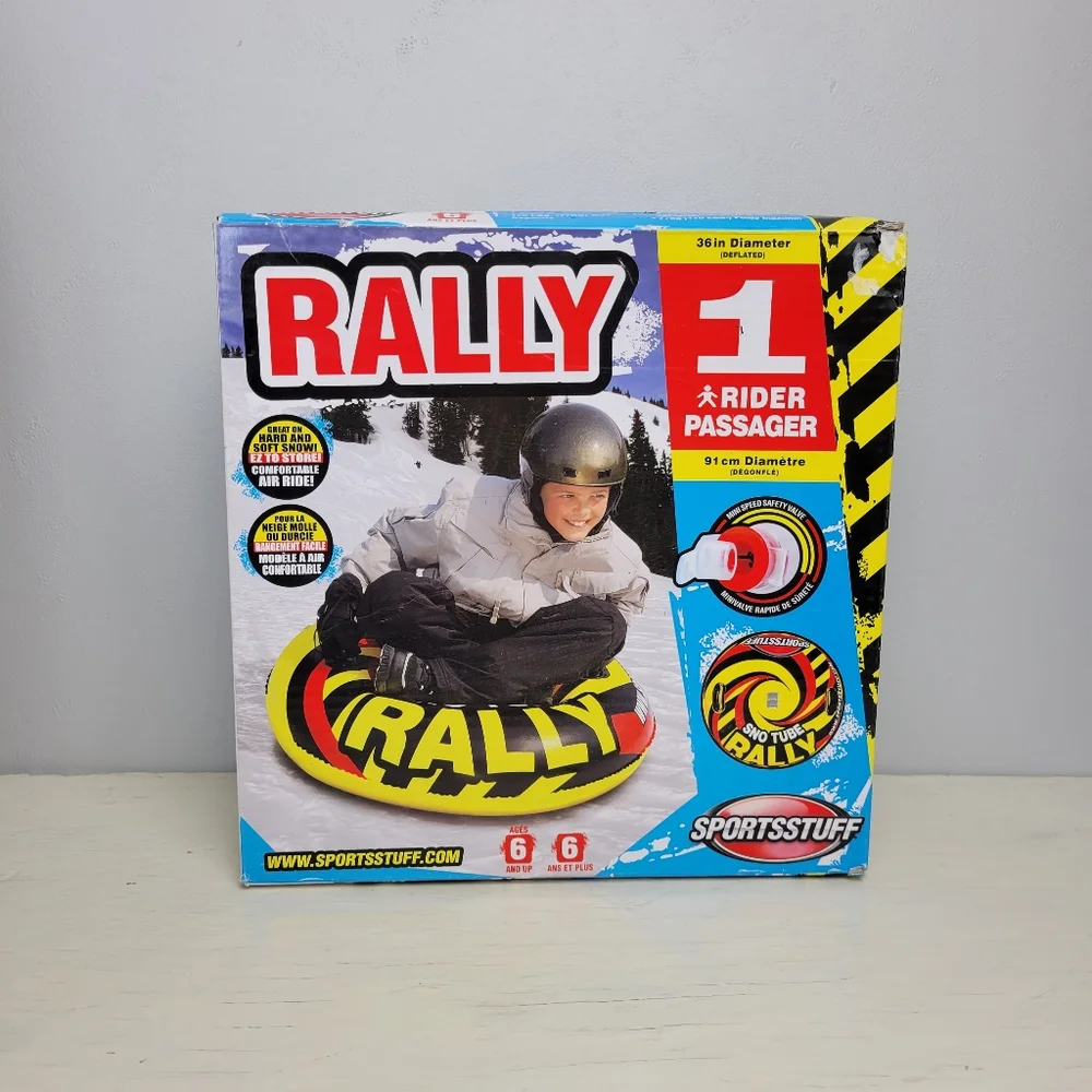Snow Tube New Rally Inflatable Rider Tobaggan NWT - Picture 1 of 8